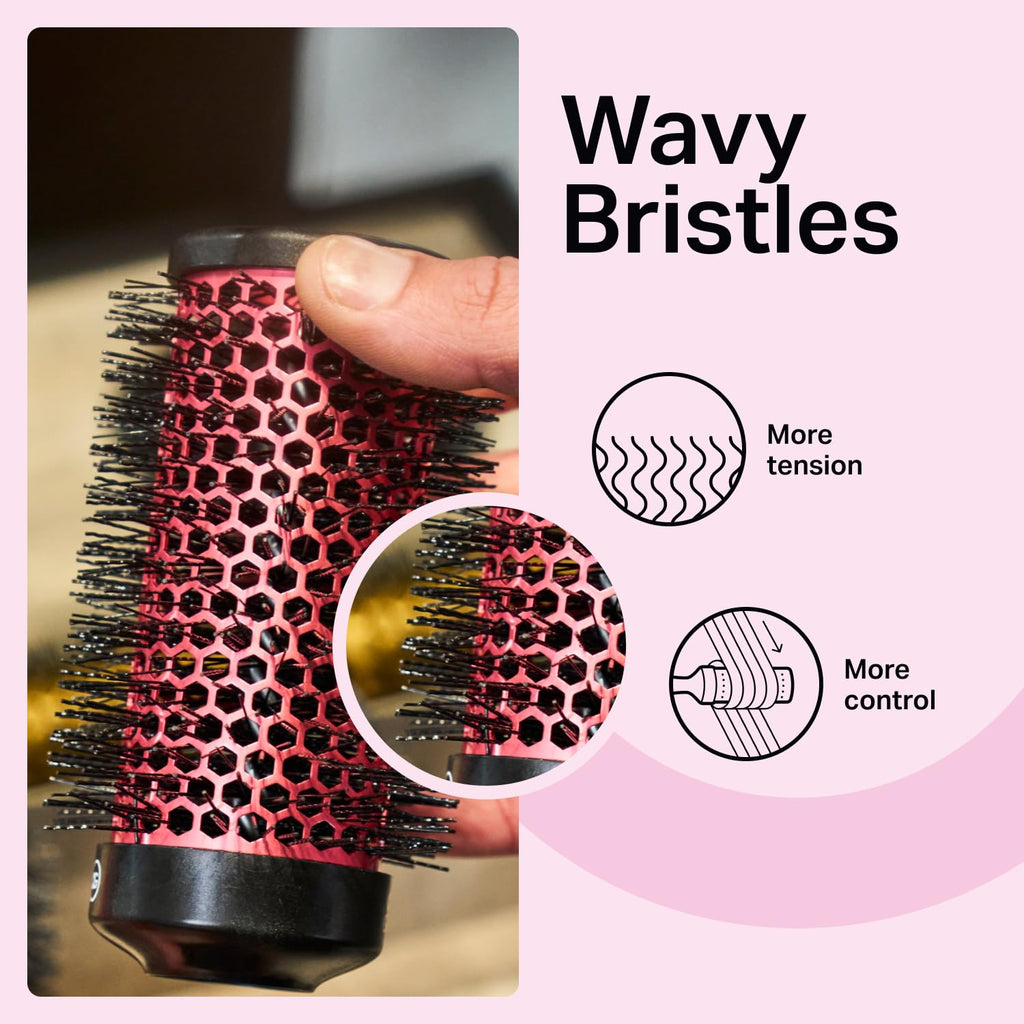 Olivia Garden Multibrush Travel Kit - 4-in-1 Round Brush Set with Interchangeable Barrels - Sizes 25, 35, 45, 55 - Perfect for Great Blowouts & On-the-Go Styling - Damaged Box