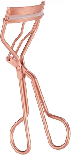 Tweezerman Rose Gold Lash Curler, for a Wide-Awake, Lifted Look for and Effortless Curl, Thick Rounded Silicone Hypoallergenic Pads, 3 Replacement Pads Included (Pack of 1)