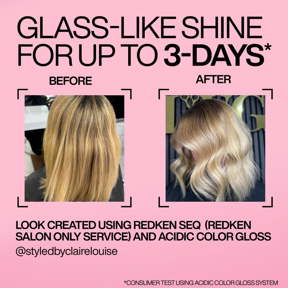 Redken Acidic Color Gloss Heat Protection Treatment, Leave-In Spray For Colour Treated Hair, Up To 230 Degrees Heat Protection, Acidic Shine Complex, 190ml