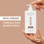 Native Body Lotion for Men & Women - Silicone & Dye Free - Coconut & Vanilla Scented Hand Lotion + Body Moisturizer for Dry Skin - Naturally Derived with Shea Butter & Glycerine (487ml)