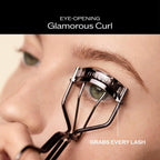 Shiseido Eyelash Curler with Replacement Pad - Professional Eye Makeup Tool for Natural Curl - Silver Metal Lash Curler