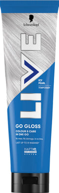 Schwarzkopf LIVE Go Gloss Icy Pearl Colour & Care Hair Glossing - HaptiQ Anti-Damage System, Up to 8 Washes - Damaged Box