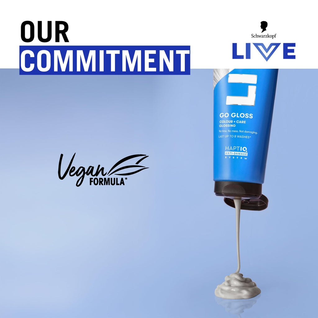Schwarzkopf LIVE Go Gloss Icy Pearl Colour & Care Hair Glossing - HaptiQ Anti-Damage System, Up to 8 Washes - Damaged Box