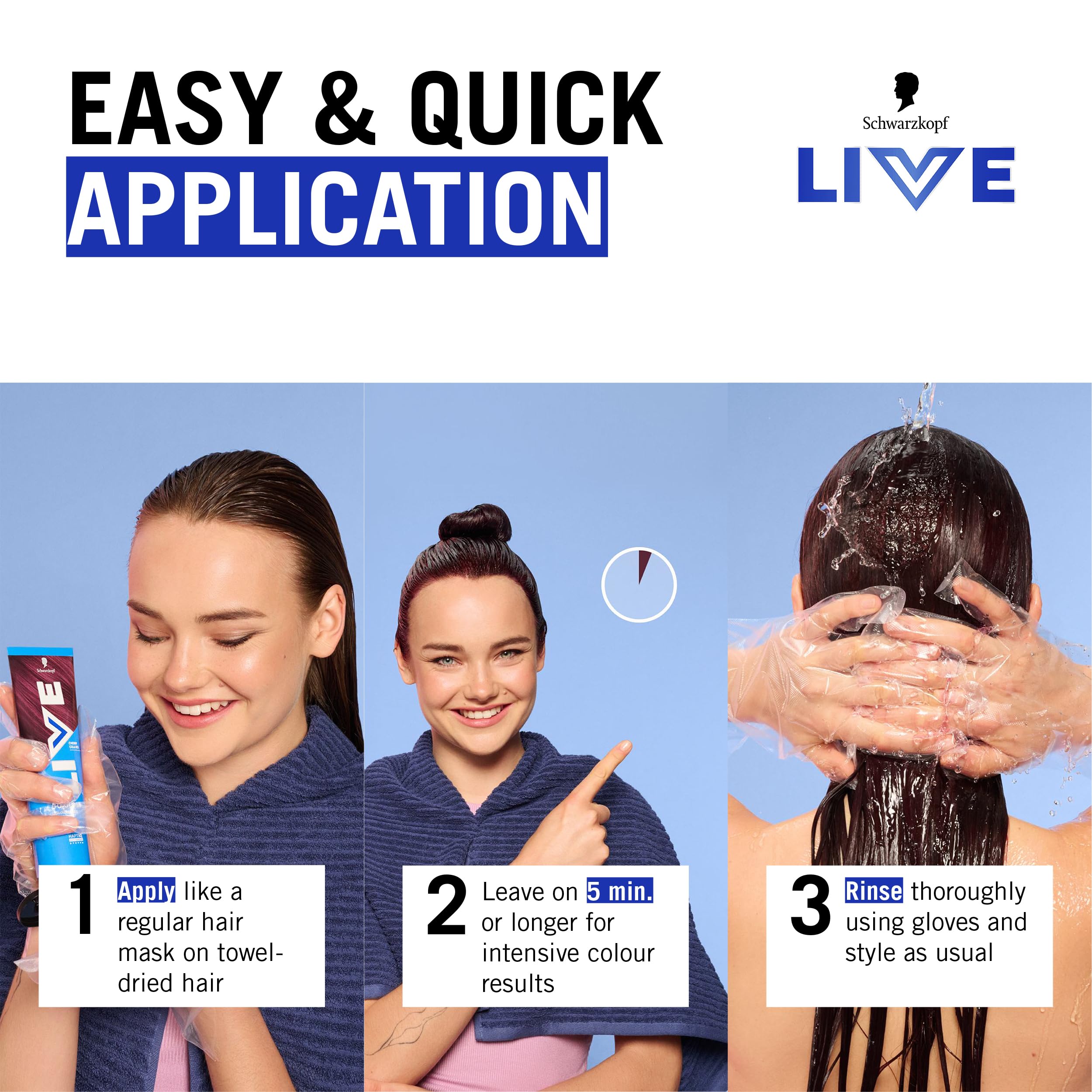 Schwarzkopf LIVE Go Gloss Icy Pearl Colour & Care Hair Glossing - HaptiQ Anti-Damage System, Up to 8 Washes - Damaged Box