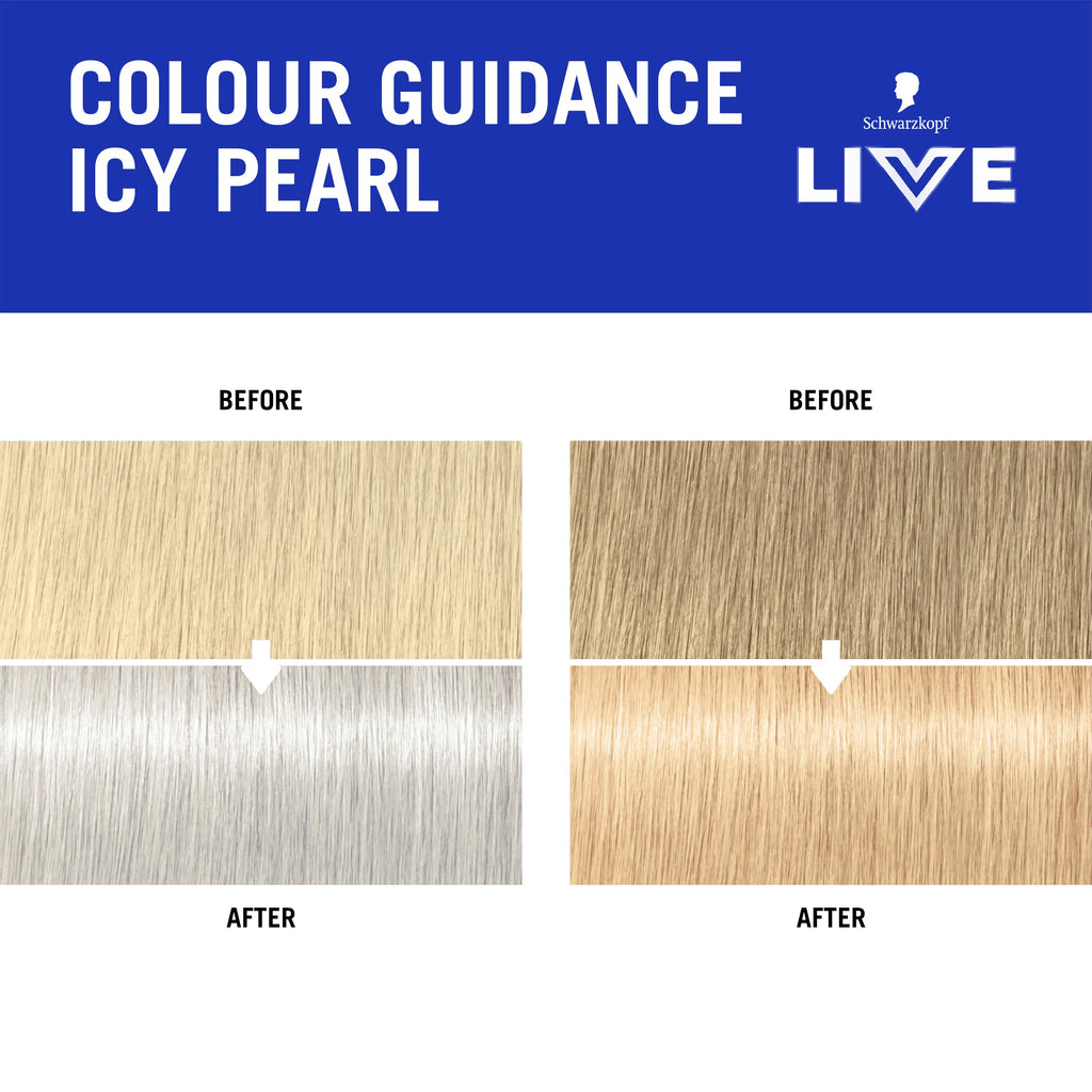 Schwarzkopf LIVE Go Gloss Icy Pearl Colour & Care Hair Glossing - HaptiQ Anti-Damage System, Up to 8 Washes - Damaged Box