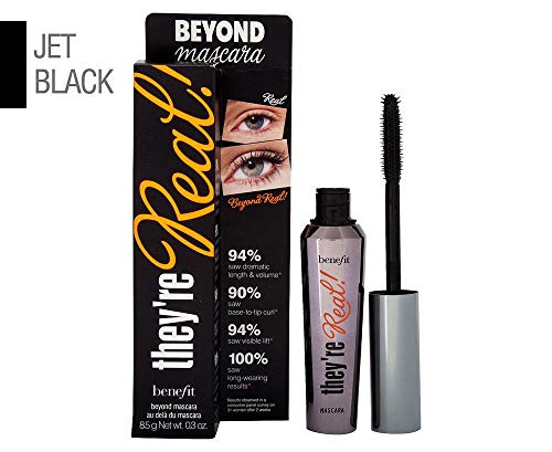 Benefit Cosmetics They're Real! Lengthening Mascara 8.5g 0.3oz Jet Black Volumising Long Lasting Eye Makeup - Damaged Box