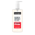 Neutrogena Clear & Defend+ Face Wash 200ml - Salicylic Acid, AHA/PHA - Purifying Facial Cleanser for Acne-Prone Skin