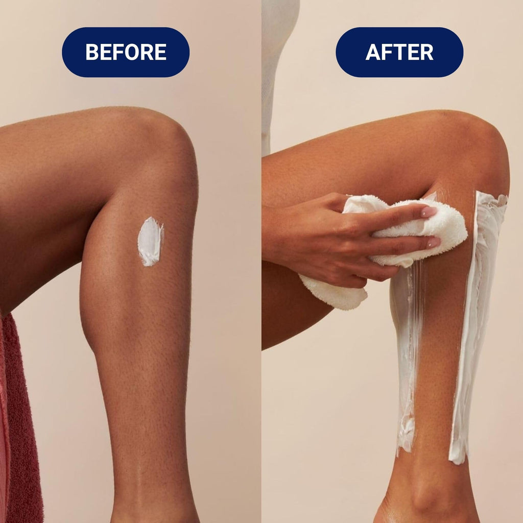Nair Tough Hair Removal Cream - Coarse & Dark Hair - Legs & Body - Lily Flower & Cotton Seed - 4 x 90ml Multipack - Damaged Box