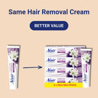 Nair Tough Hair Removal Cream - Coarse & Dark Hair - Legs & Body - Lily Flower & Cotton Seed - 4 x 90ml Multipack - Damaged Box