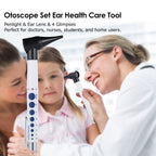 Bysameyee Portable Otoscope - Handheld Ear Care Tool with 4 Tips for Doctors, Nurses, Students - Damaged Box