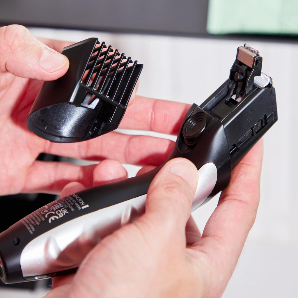 Remington Barba Beard Trimmer MB320C - Cordless/Corded, 9 Lengths, Pop-up Trimmer, Advanced Ceramic Blades - Damaged Box