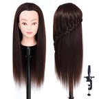 Hairdressing Training Head 26-28 Inch Synthetic Fibre Cosmetology Mannequin with Clamp for Braiding Styling - Damaged Box