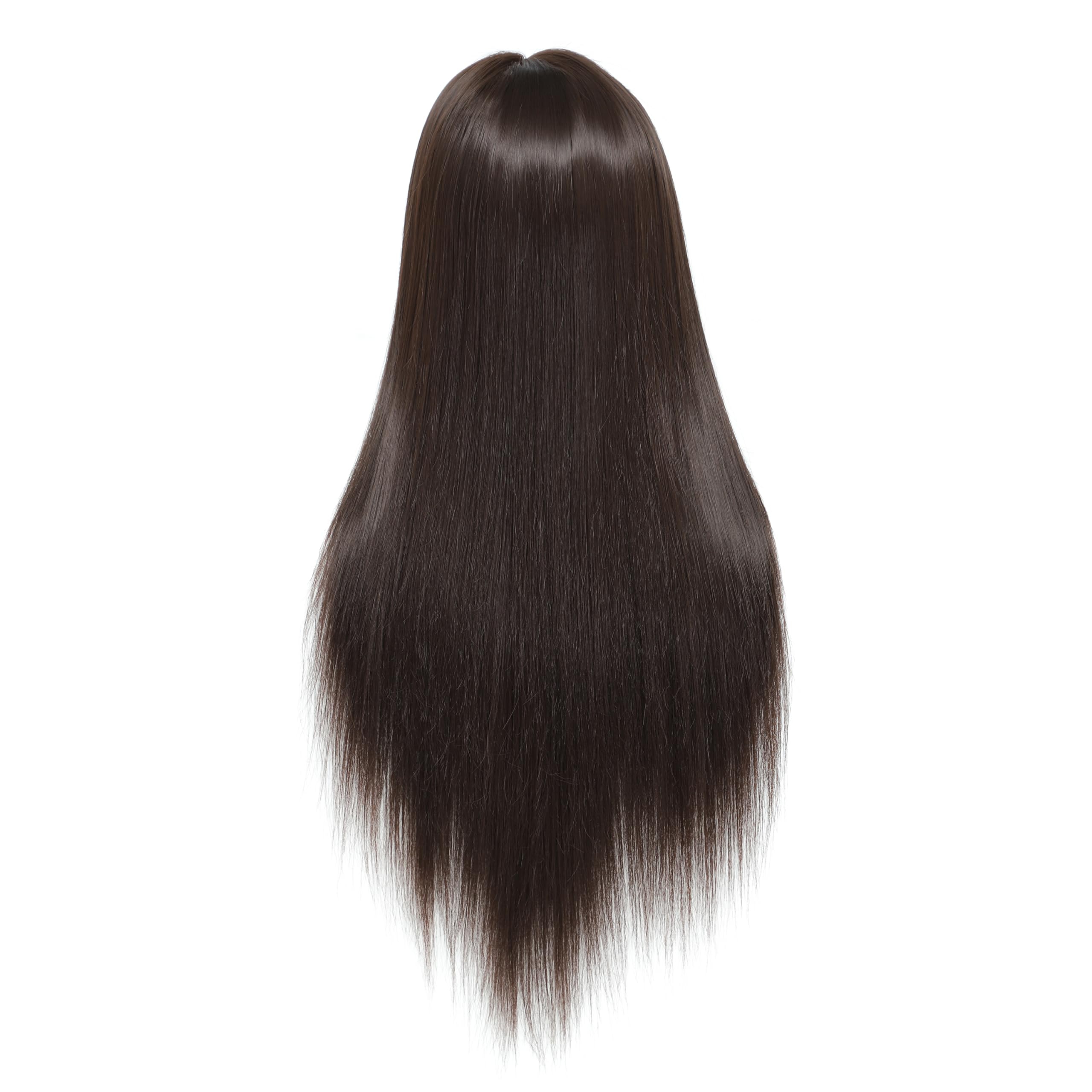 Hairdressing Training Head 26-28 Inch Synthetic Fibre Cosmetology Mannequin with Clamp for Braiding Styling - Damaged Box