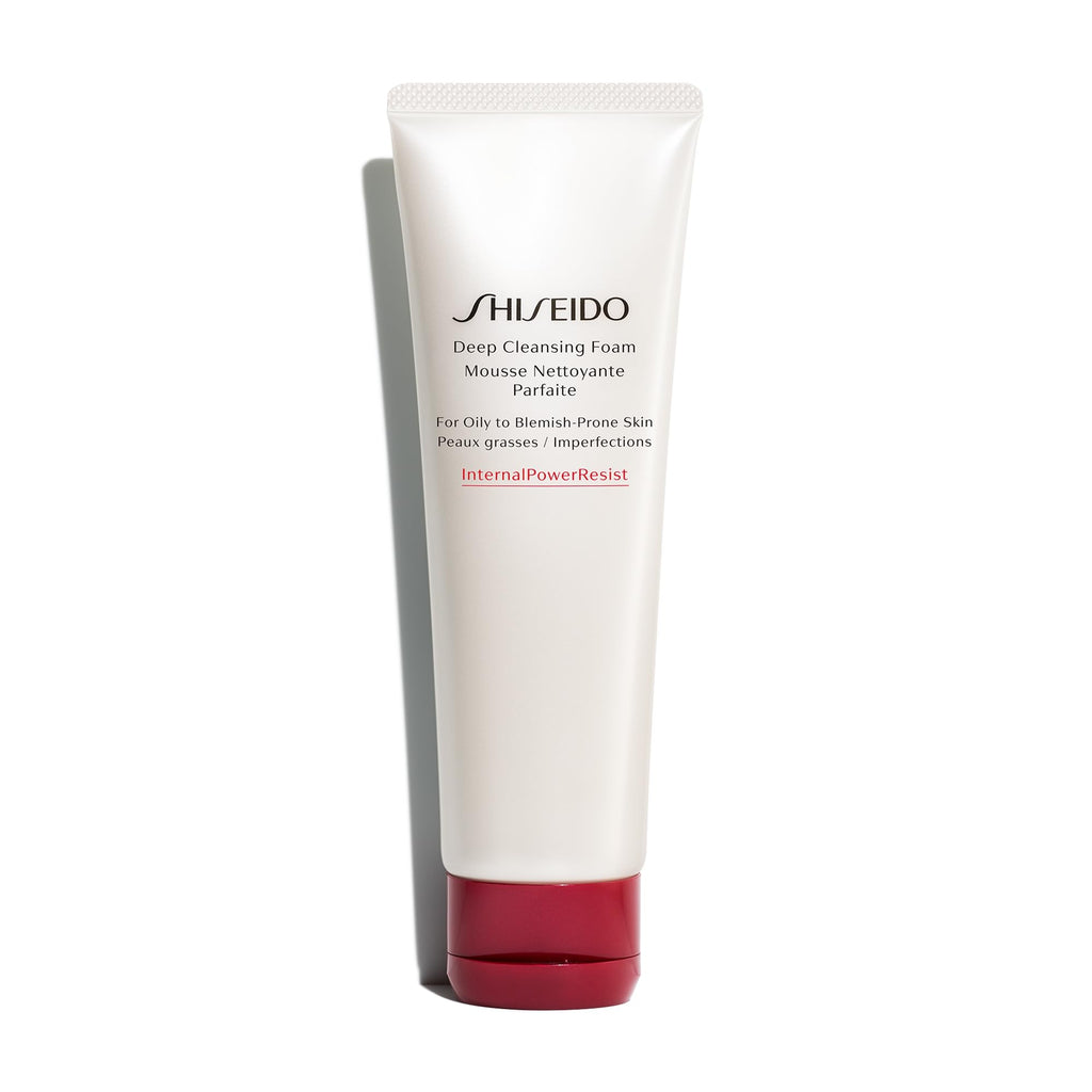 Shiseido InternalPowerResist Deep Cleansing Foam 125ml - Clarifying Face Wash for Oily and Blemish-Prone Skin - Japanese Skincare Cleanser - Damaged Box