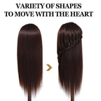 Hairdressing Training Head 26-28 Inch Synthetic Fibre Cosmetology Mannequin with Clamp for Braiding Styling - Damaged Box