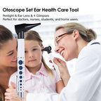 Bysameyee Portable Otoscope - Handheld Ear Care Tool with 4 Tips for Doctors, Nurses, Students - Damaged Box
