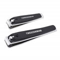 Tweezerman Nail Clipper Set - Stainless Steel Fingernail & Toenail Clippers - Straight & Curved Edge - 2 Pack - Damaged Box