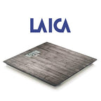 Laica Electronic Personal Scale - Square Wooden Design, LCD Display, 303mm, Health & Wellbeing - Damaged Box