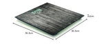 Laica Electronic Personal Scale - Square Wooden Design, LCD Display, 303mm, Health & Wellbeing - Damaged Box
