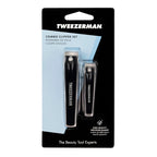 Tweezerman Nail Clipper Set - Stainless Steel Fingernail & Toenail Clippers - Straight & Curved Edge - 2 Pack - Damaged Box