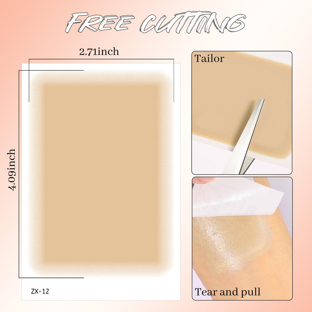Prreal Tattoo Cover Up Patch - 8 Pcs Waterproof Invisible Body Concealer Sticker - Light Skin Tone - Damaged Box