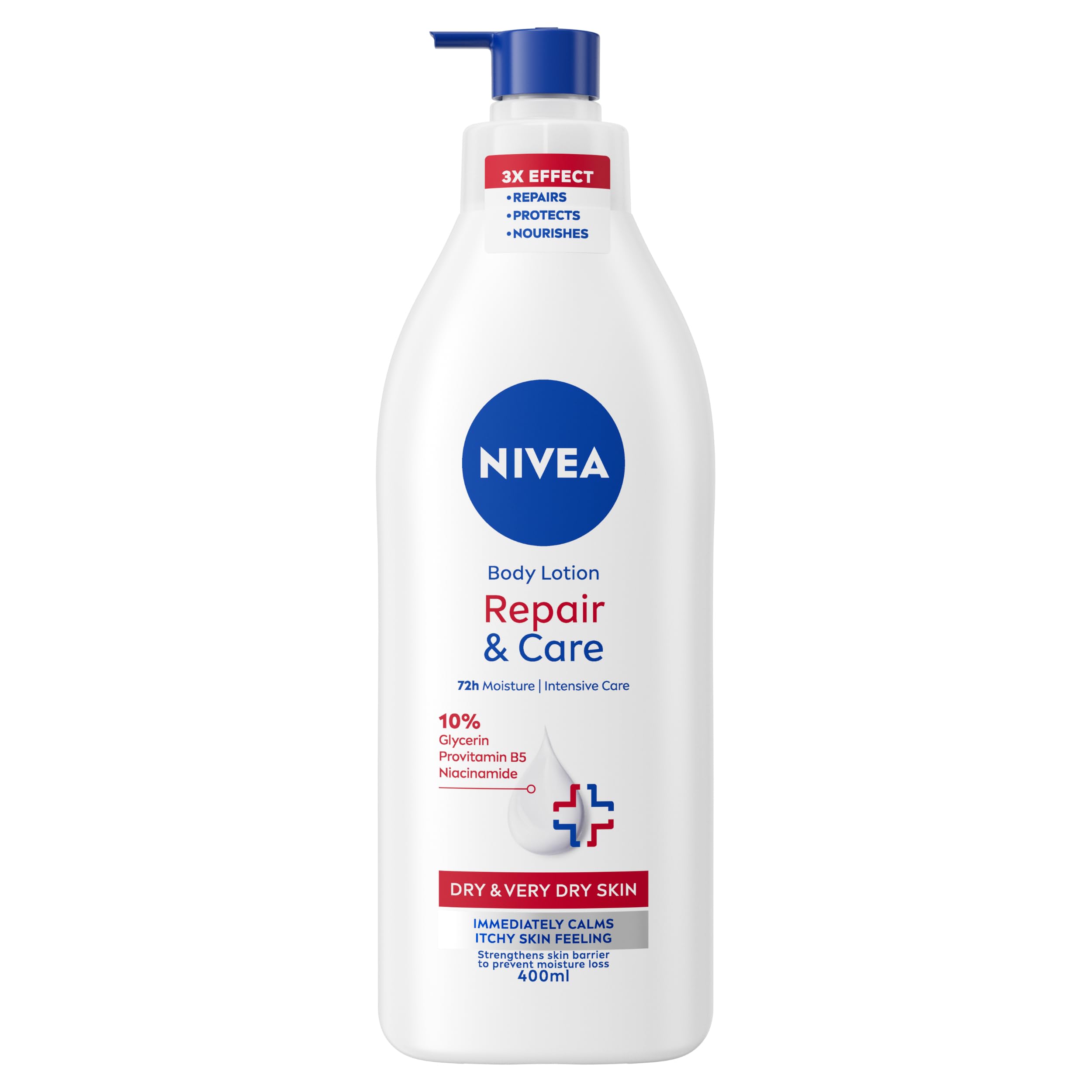 NIVEA Q10 60+ Mature Skin Body Lotion 400ml — Firming Cream with Argan Oil — 72H Moisturising for Ageing Skin