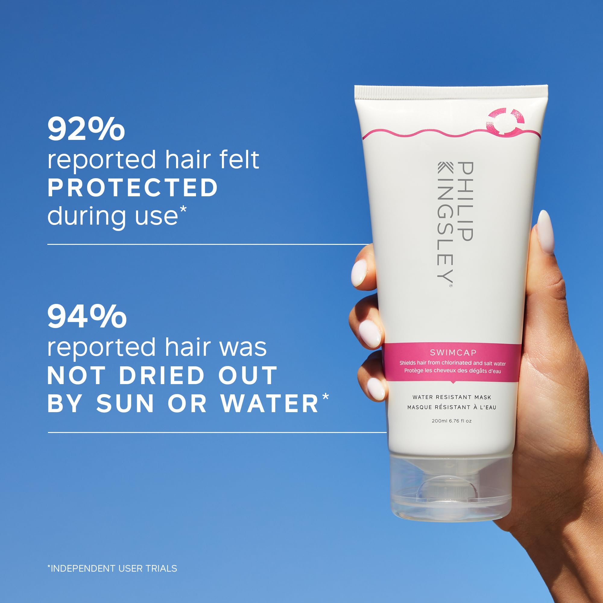 Philip Kingsley Swimcap Water Resistant Mask - Chlorine & UV Protection for Hair - 200ml Swim Hair Mask - Damaged Box
