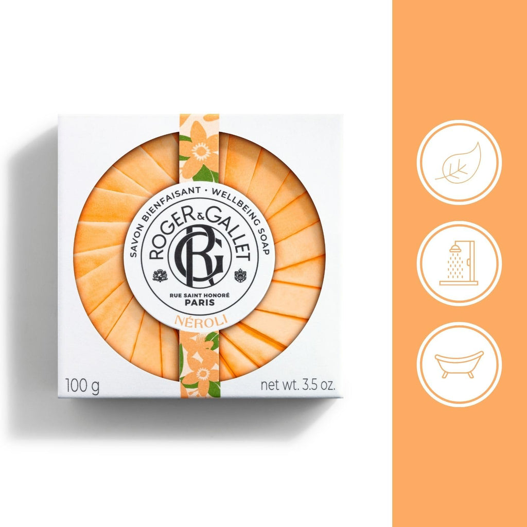 Roger & Gallet Néroli Soap 100g - Fragrant Bar Soap for Body & Hands