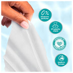 Pampers 99% Water Baby Wipes - Plastic Free, 18 Packs x 60 (1080 Wipes) - Light Lotion, Fragrance-Free - Damaged Box - BBE 07/2028