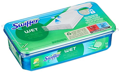 Swiffer WetJet Mop Cloths Refills - 24 Count Wet Mopping Pads for Floor Cleaner