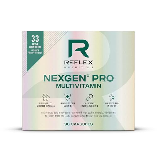 Reflex Nutrition Nexgen Pro Multivitamin & Mineral - 90 Capsules for Immune Support, Vitamin D Magnesium C Zinc - BBE 01/2028