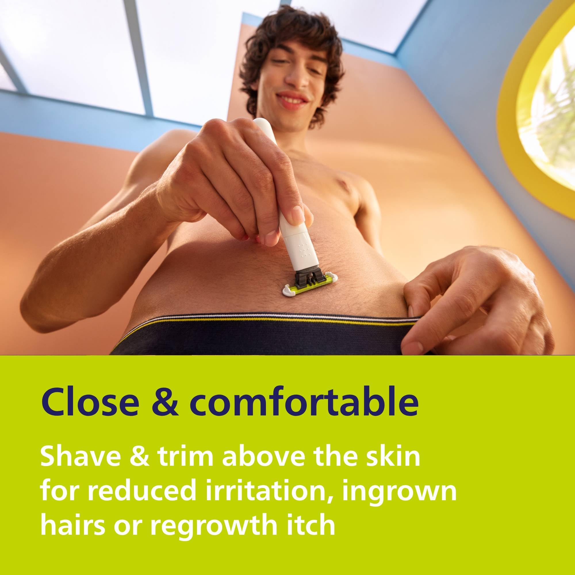 Philips OneBlade Intimate QP1924/30 Pubic Groomer - Trim & Shave, Extra Skin Protection, Close & Comfortable - Damaged Box