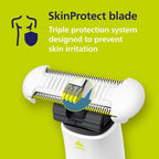 Philips OneBlade Intimate QP1924/30 Pubic Groomer - Trim & Shave, Extra Skin Protection, Close & Comfortable - Damaged Box