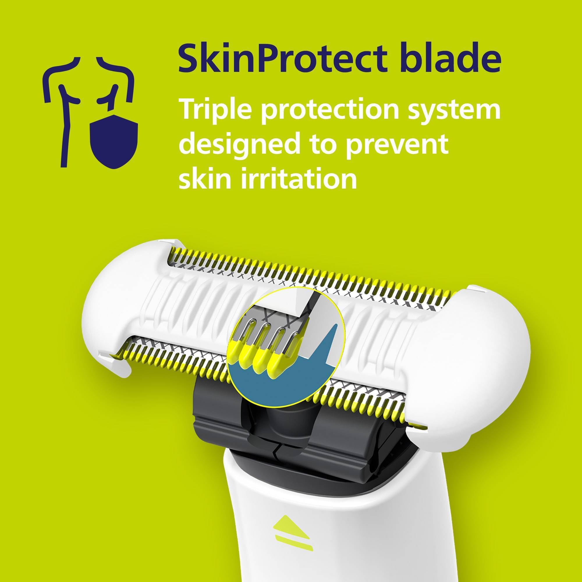 Philips OneBlade Intimate QP1924/30 Pubic Groomer - Trim & Shave, Extra Skin Protection, Close & Comfortable - Damaged Box