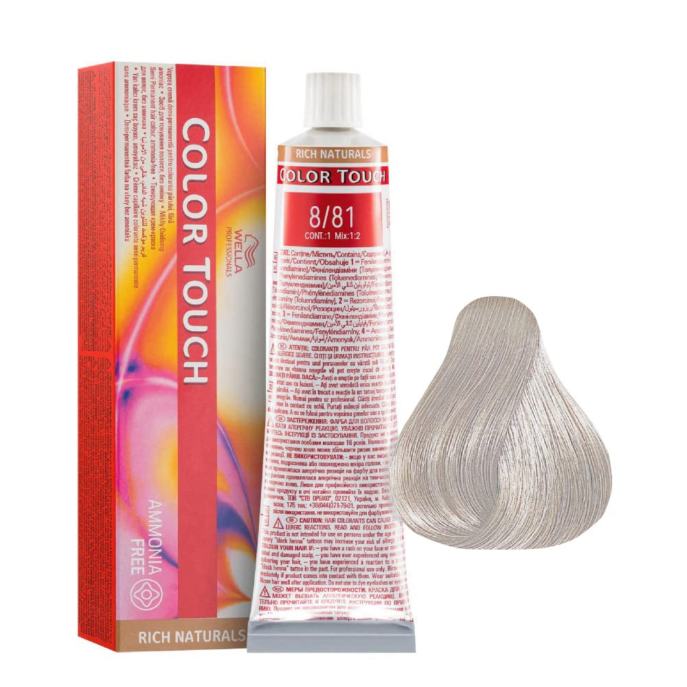 Wella Professionals Color Touch Semi-Permanent Hair Colour 8/81 - Ash Blonde 60ml - Damaged Box