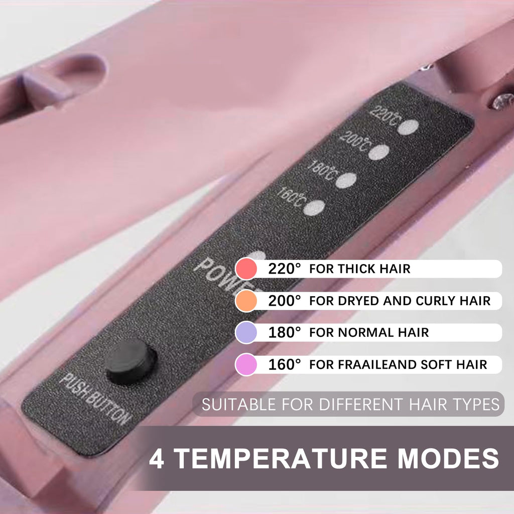 French Wave Curling Iron Crimper 32mm - Double Barrel Hair Waver Wand - Pink Deep Crimpers for Mermaid Beach Hair - Like New
