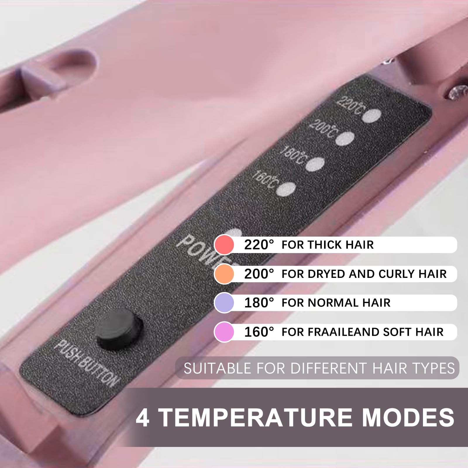 French Wave Curling Iron Crimper 32mm - Double Barrel Hair Waver Wand - Pink Deep Crimpers for Mermaid Beach Hair - Like New