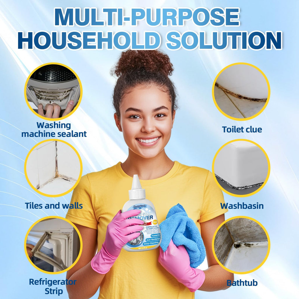Sugemur Mould Remover Extreme Gel - 8 fl oz - Large Capacity for Washing Machine Seals, Grout, Shower, Caulk, Rubber Gaskets - Damaged Box