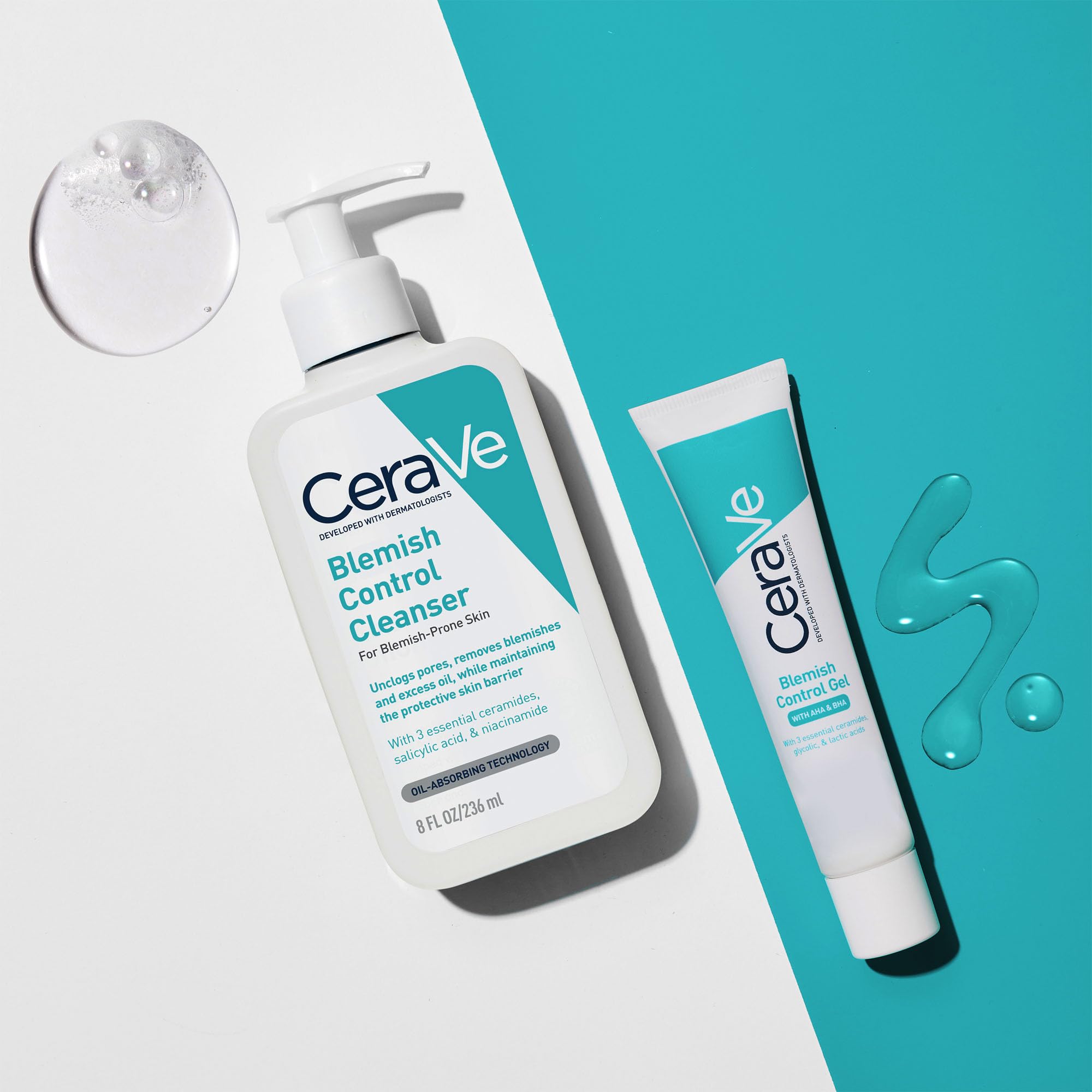 CeraVe Blemish Control Gel Moisturiser With 2% Salicylic Acid, Niacinamide, & 3 Essential Ceramides, Blemish-Prone Skin, Dermatologist Developed, 40ml - Damaged Box
