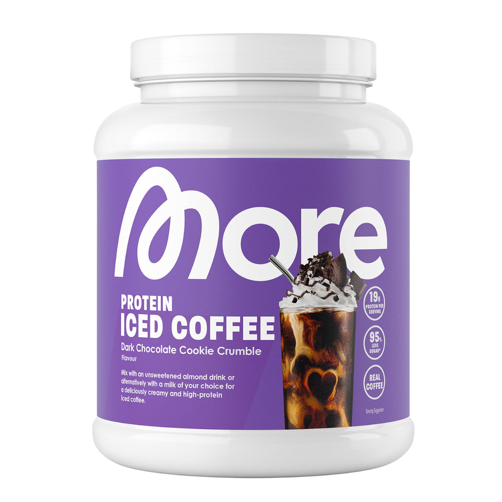 More Protein Iced Coffee S'Mores 500g - 20 Servings Protein Powder with Instant Coffee - Low Sugar & Fat - BBE 01/2027