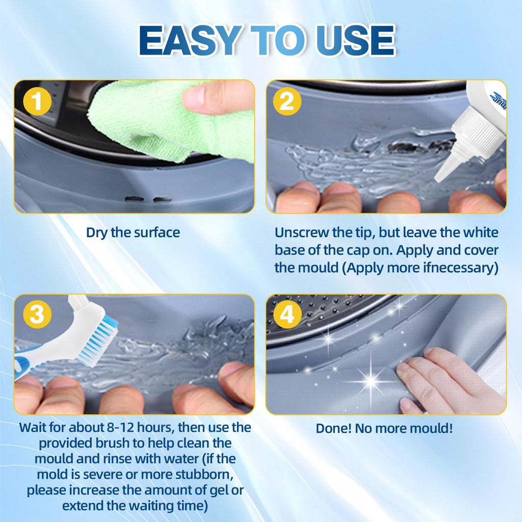 Sugemur Mould Remover Extreme Gel - 8 fl oz - Large Capacity for Washing Machine Seals, Grout, Shower, Caulk, Rubber Gaskets - Damaged Box