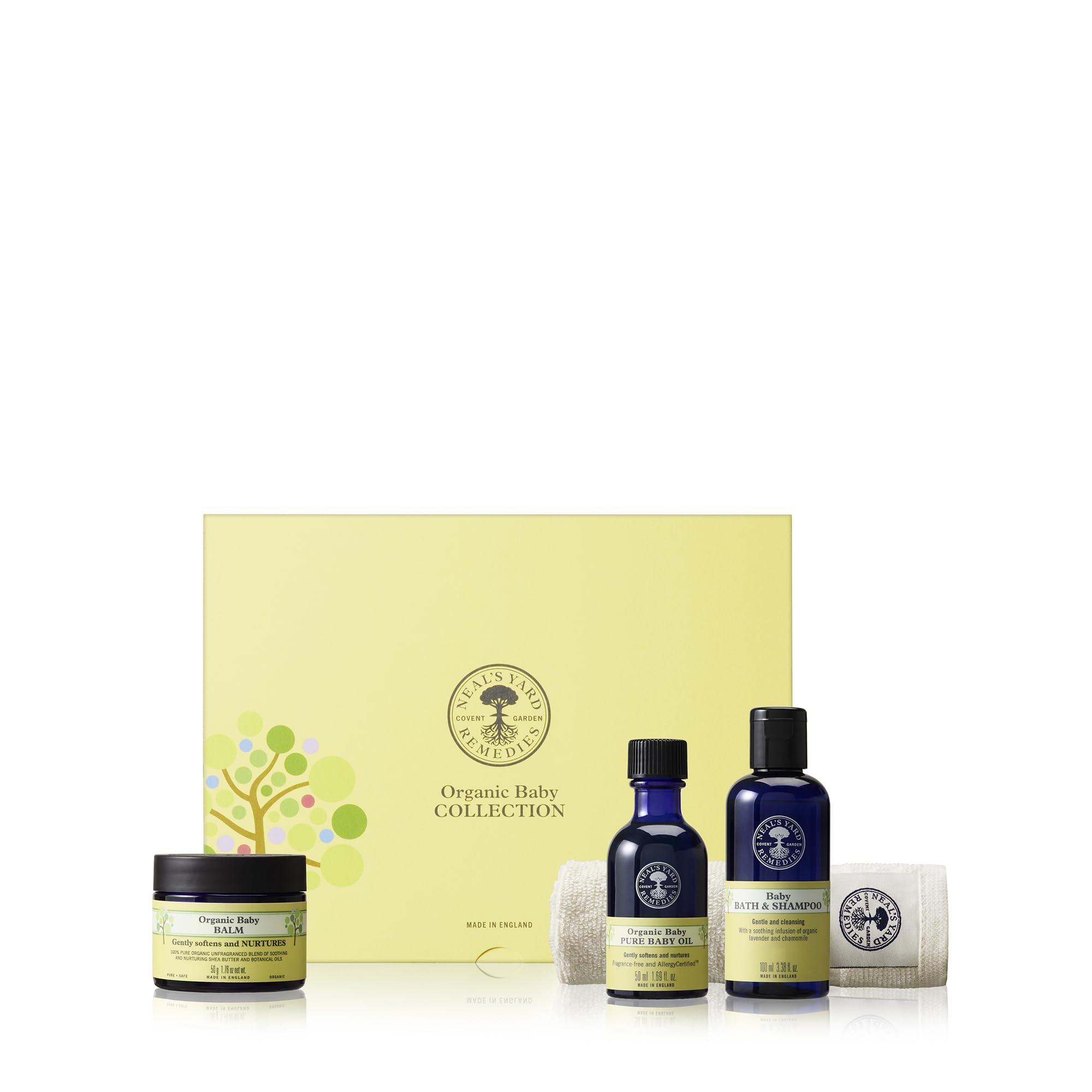 Neal's Yard Remedies Mother and Baby Collection Gift Set for New Mums 7 Piece Organic Skincare Kit for Delicate Skin Baby Shower Present - Damaged Box