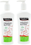 Cocoa Butter Formula Firming Lotion 315ml 2-Pack with Spatula - Vitamin E, Q10, Shea Butter - Hydrating Skin Moisturiser