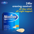Nicotinell 14mg Nicotine Patches - 7 Patches, 24h Craving Control, Step 2 Moderate Smokers Stop Smoking Aid - BBE 07/2028