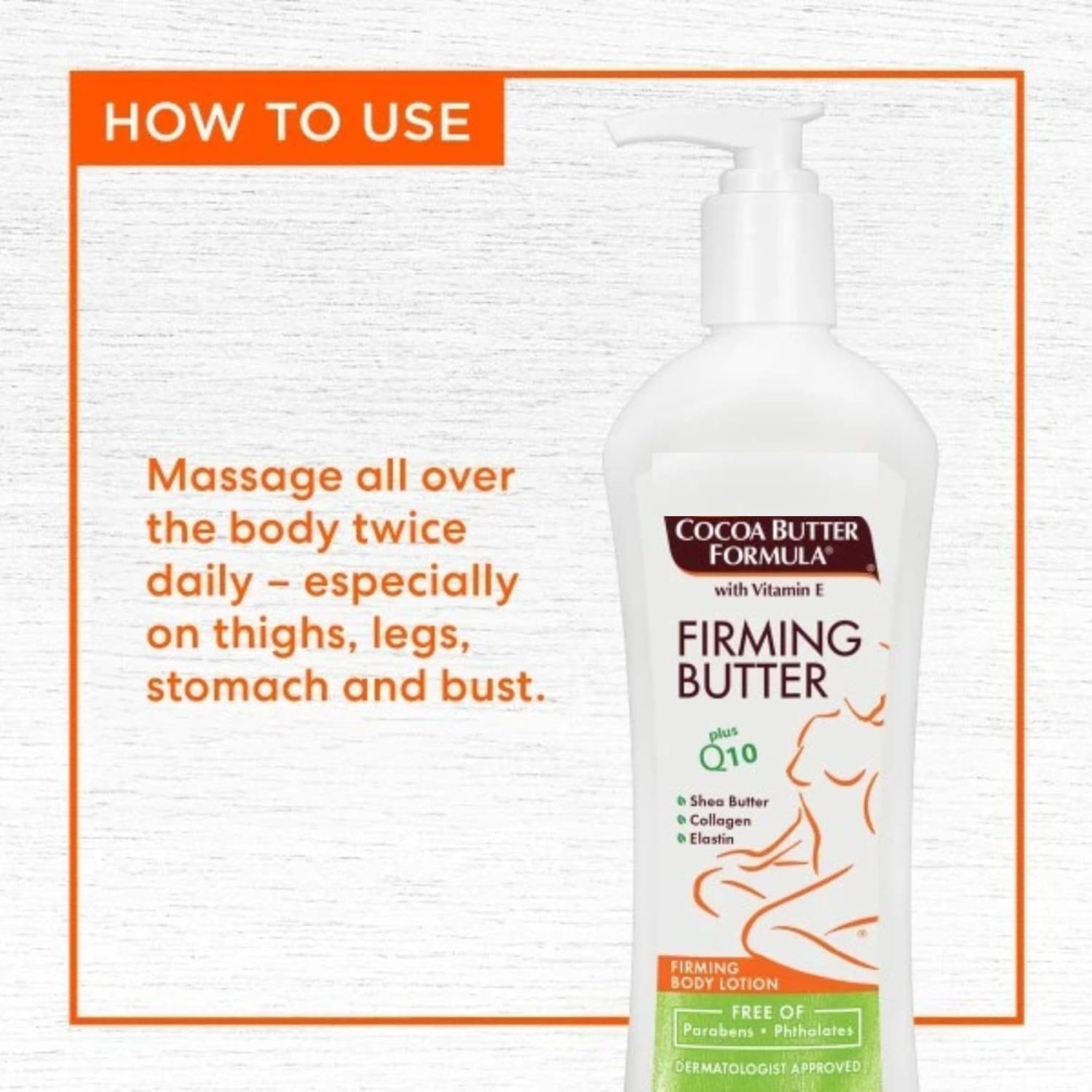 Cocoa Butter Formula Firming Lotion 315ml 2-Pack with Spatula - Vitamin E, Q10, Shea Butter - Hydrating Skin Moisturiser