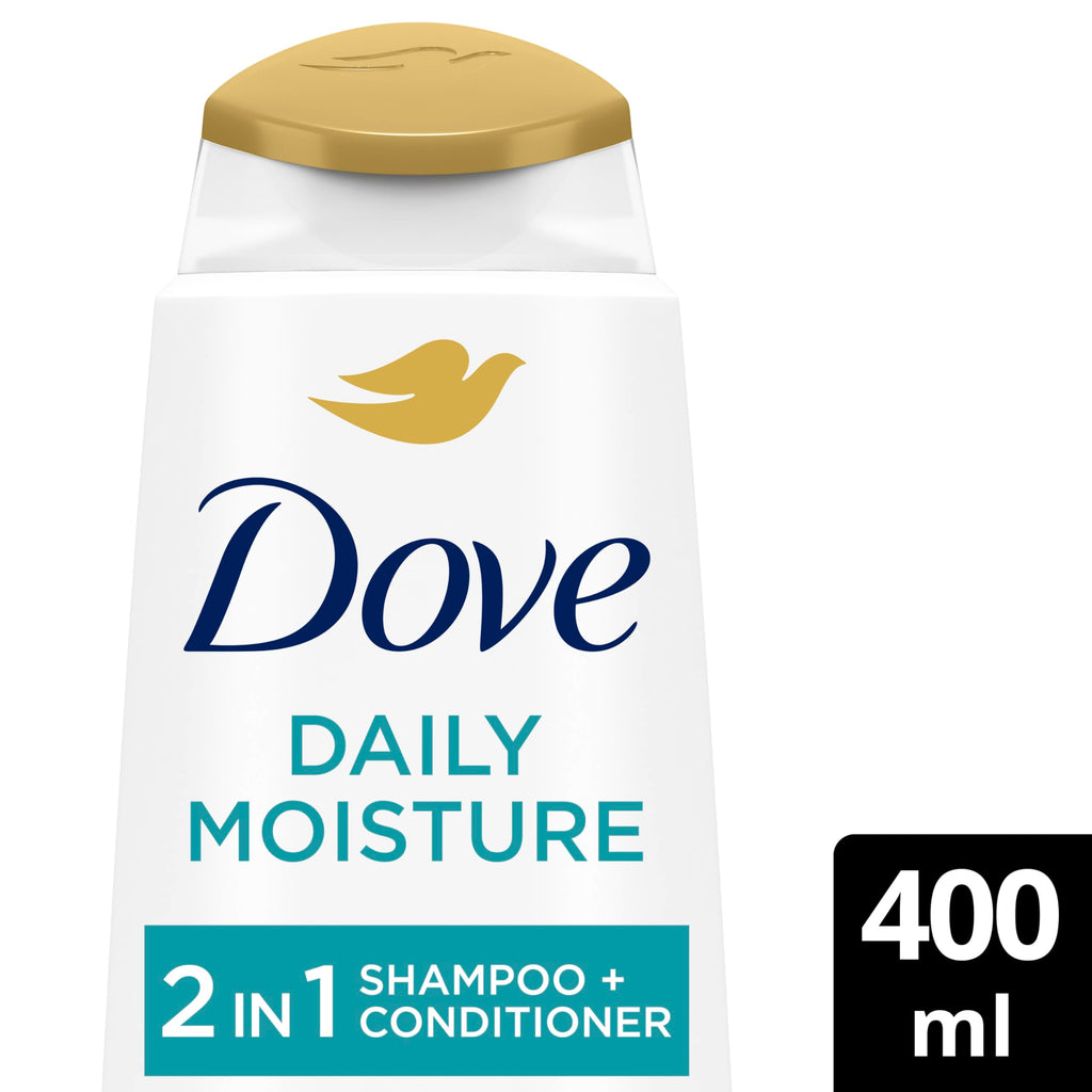 Dove Nutritive Solutions Daily Moisture 2-in-1 Shampoo & Conditioner 400ml for Dry Damaged Hair - Damaged Box