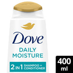 Dove Nutritive Solutions Daily Moisture 2-in-1 Shampoo & Conditioner 400ml for Dry Damaged Hair - Damaged Box