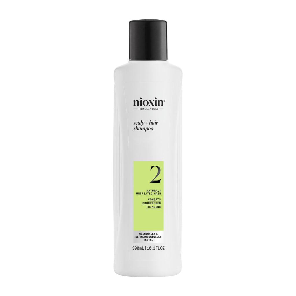 Nioxin System 2 Scalp + Hair Shampoo - Natural Hair Thinning Treatment - Biotin & Niacinamide - 300ml - Damaged Box