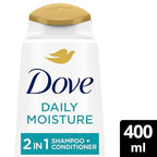 Dove Nutritive Solutions Daily Moisture 2-in-1 Shampoo & Conditioner 400ml for Dry Damaged Hair - Damaged Box