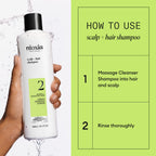 Nioxin System 2 Scalp + Hair Shampoo - Natural Hair Thinning Treatment - Biotin & Niacinamide - 300ml - Damaged Box